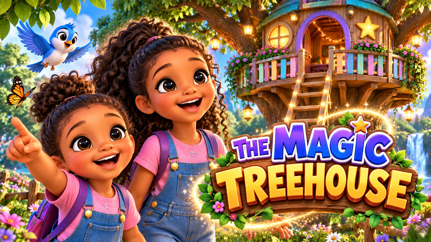 Loch and Phe at the Magic Treehouse
